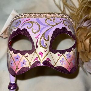 NWT LA MASCHERA DEL GALEONE Hand Painted Venetian ceramic mask. Made in Italy.